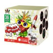 SB113 Салют Фейерверк "Ягода малинка" (0,8"х36) свист 1/6/1